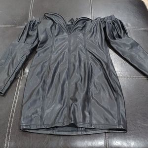 Leather dress by Fashion Nova